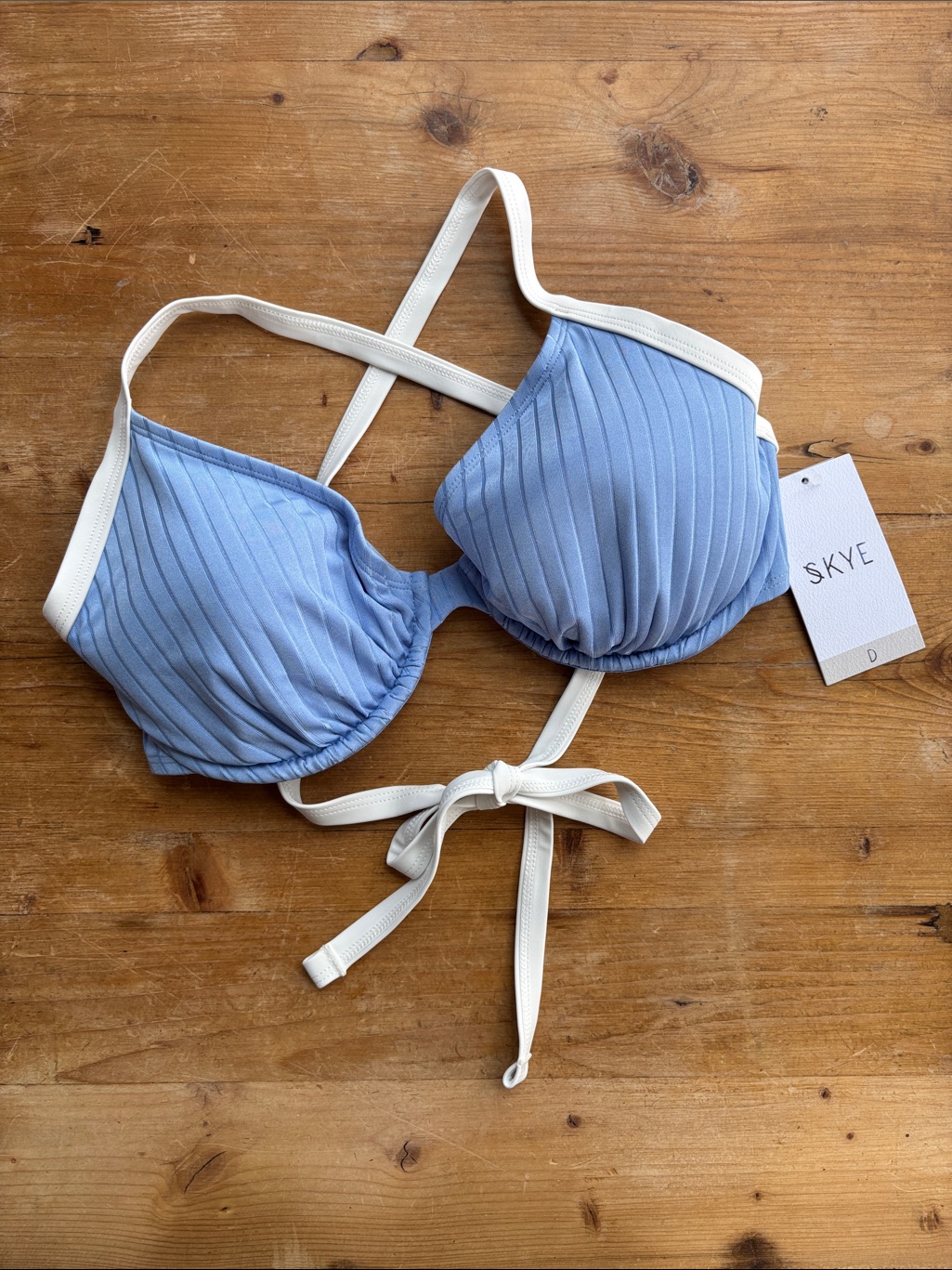 Skye Swimwear | Hilary Underwire D Cup Bikini Top In Clarity Vapor